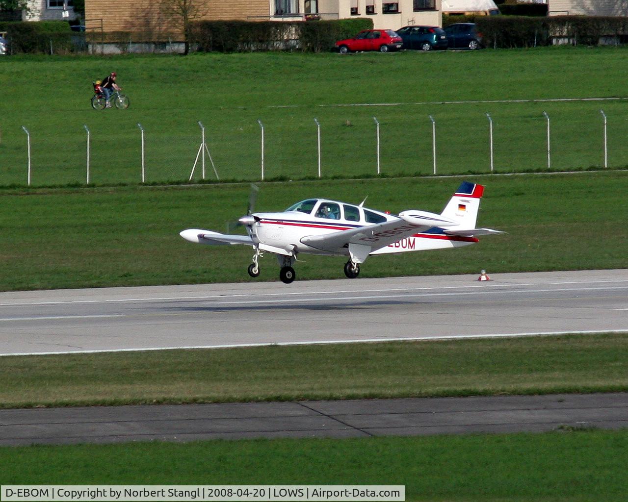 D-EBOM, Beechcraft E33 Bonanza C/N Not found D-EBOM, takeoff at LOWS