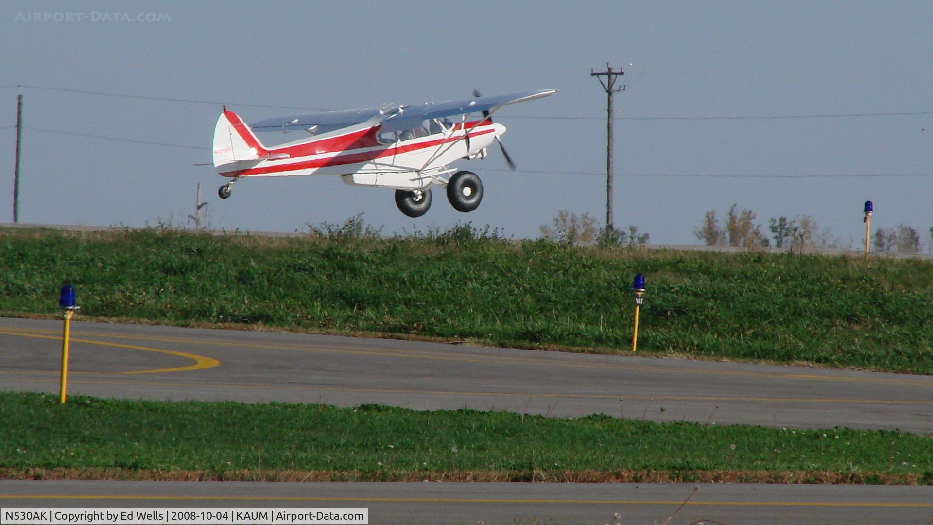 N530AK, 1956 Piper PA-18-150 Super Cub C/N 18-4385, Almost down