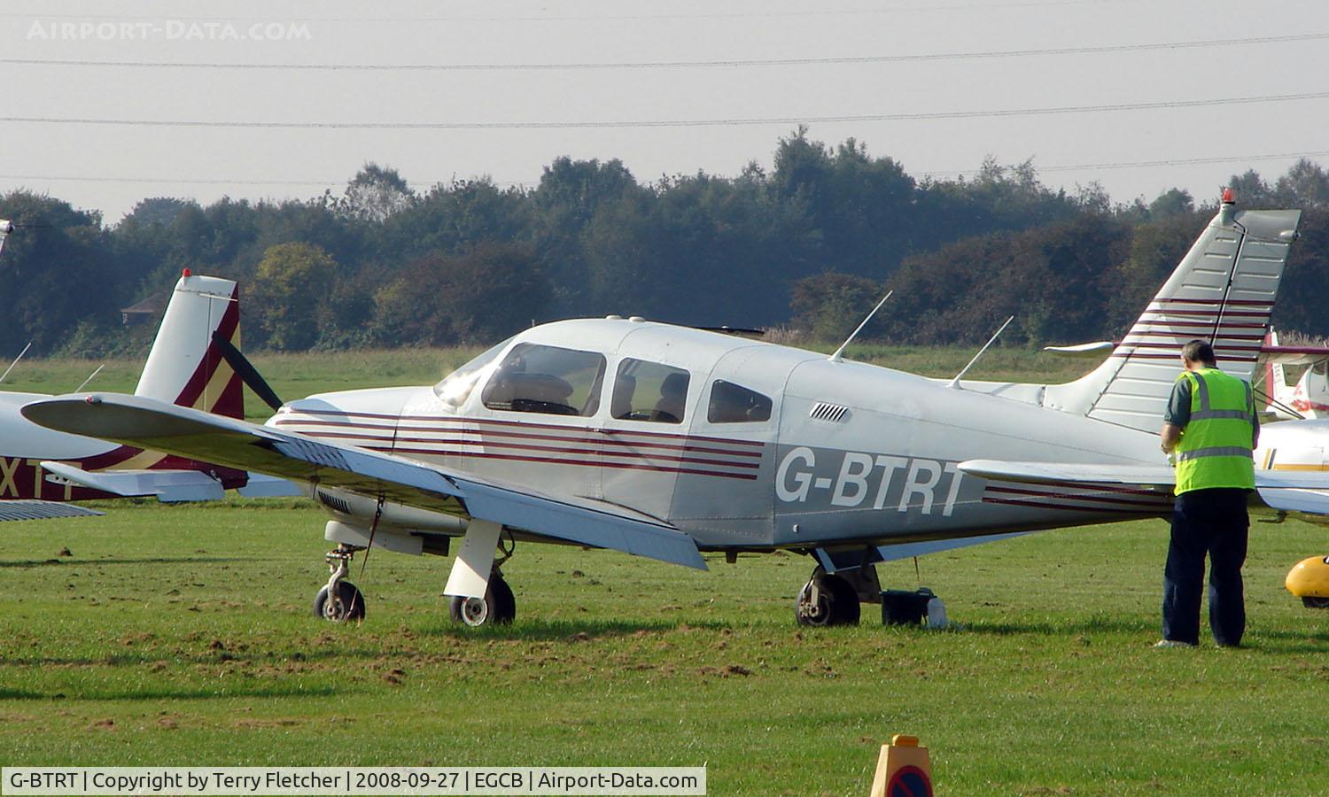G-BTRT, 1975 Piper PA-28R-200 Cherokee Arrow C/N 28R-7535270, Piper Pa-28R-200 photographed at Manchester Barton Open Day in Sept 2008