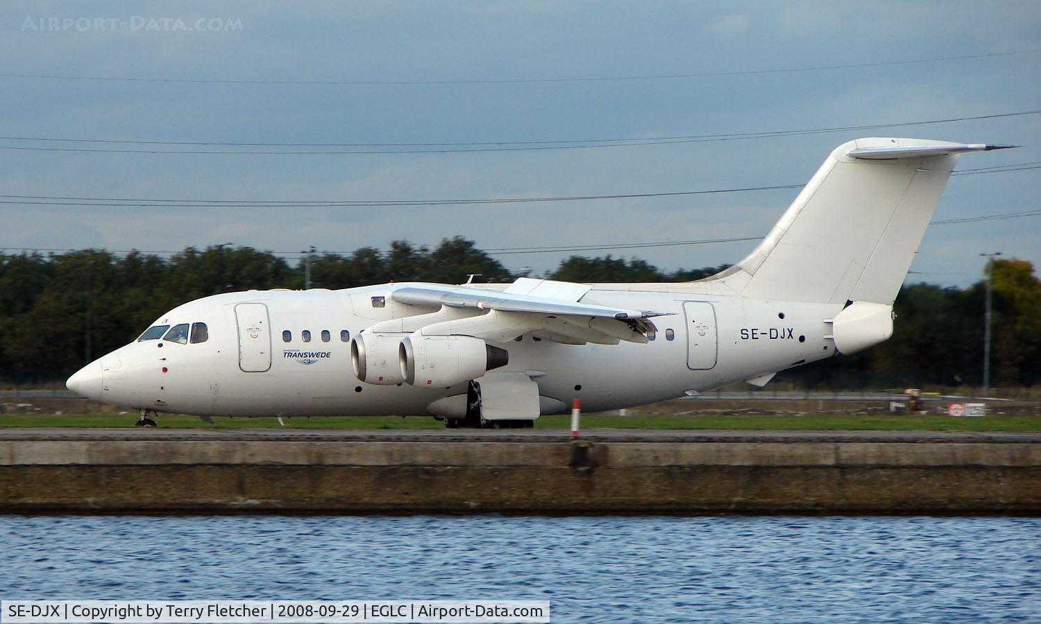 SE-DJX, 1993 British Aerospace Avro 146-RJ70 C/N E1223, SAS Bae 146 operated by Transwede into London City