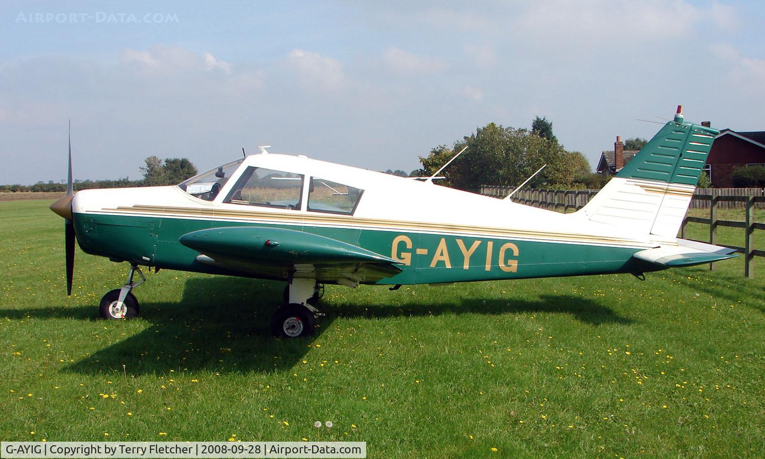G-AYIG, 1970 Piper PA-28-140 Cherokee C/N 28-26878, 1970 Piper Pa-28-140- at a quiet Cambridgeshire  airfield