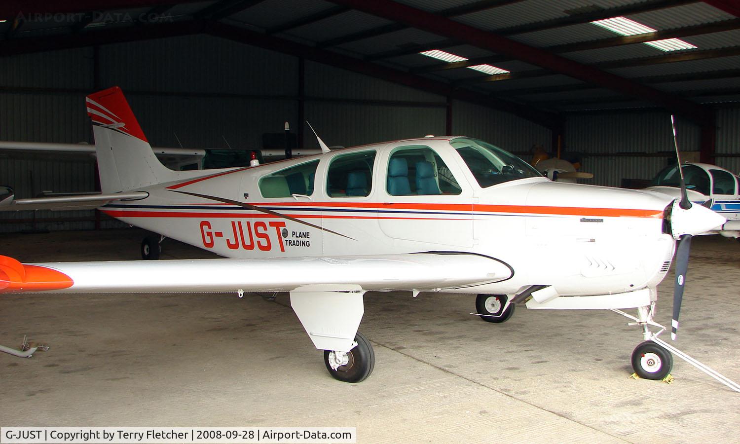 G-JUST, 1987 Beech F33A Bonanza C/N CE-1165, Beech F33A at a quiet Cambridgeshire  airfield