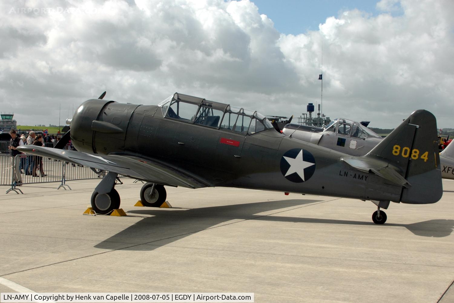 LN-AMY, North American AT-6D Harvard III C/N 88-16849 (42-85068), Harvard at RNAS Yeovilton Air Day 2008