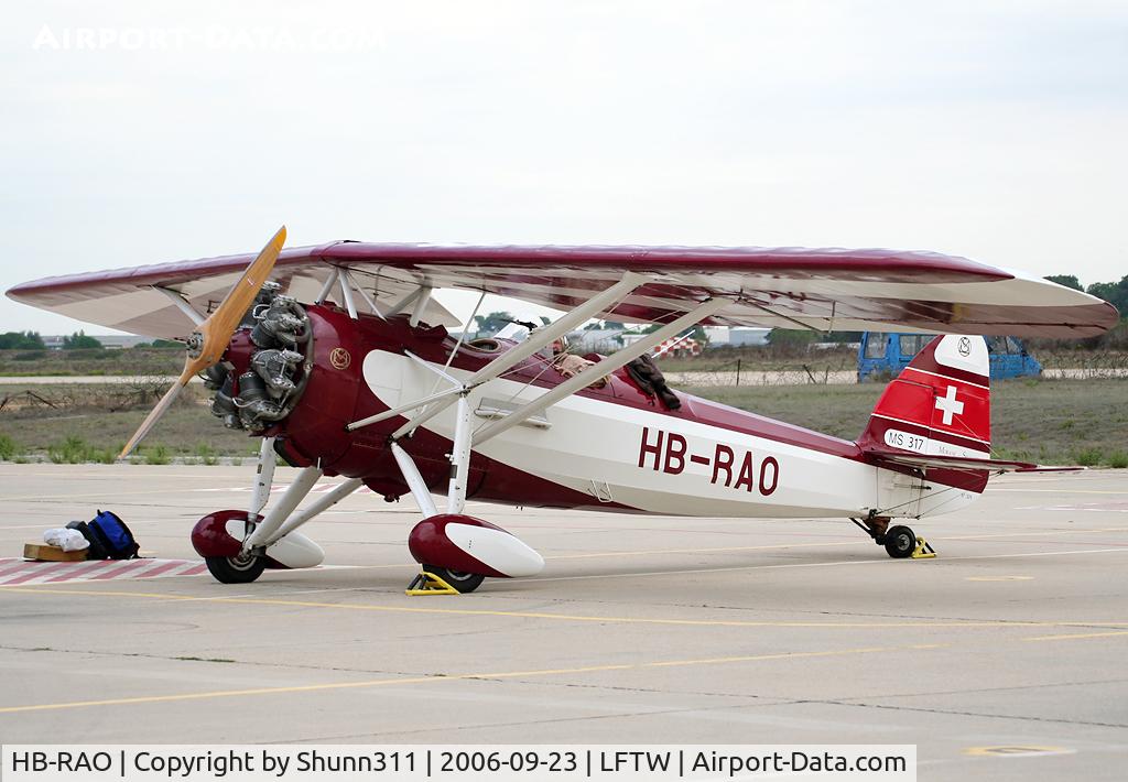 HB-RAO, 1937 Morane-Saulnier MS.317 C/N 329, On display before his show on Navy Open Day 2006