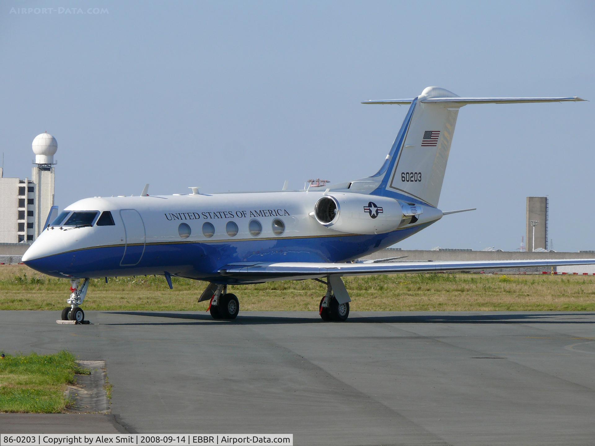86-0203, 1986 Grumman C-20B Gulfstream III C/N 475, Gulfstream Aviation C-20B Gulfstream IIIA 86-0203 US of America