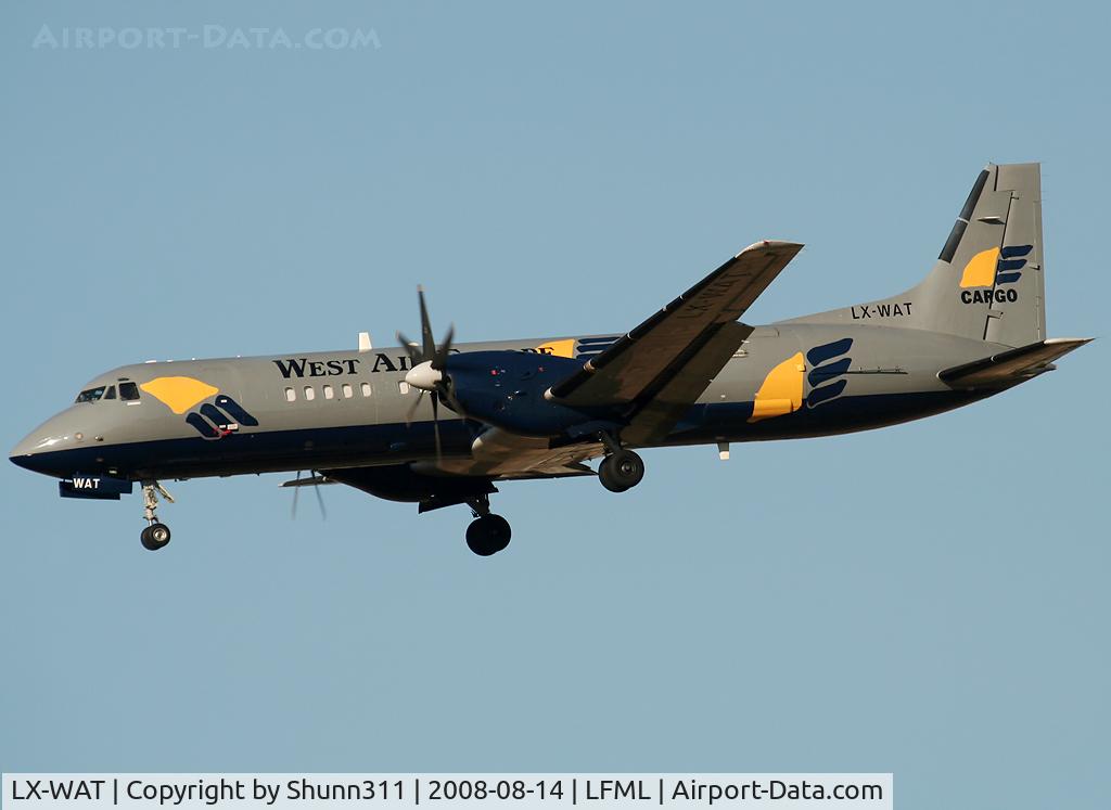LX-WAT, 1989 British Aerospace ATP(F) C/N 2011, Landing rwy 32R