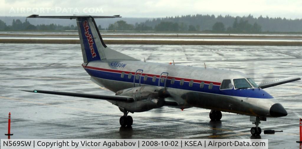 N569SW, 1998 Embraer EMB-120ER Brasilia C/N 120344, At Seattle Tacoma