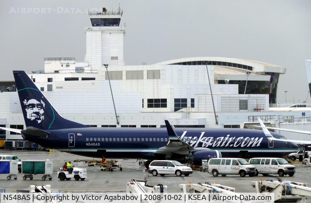 N548AS, 2005 Boeing 737-890 C/N 30020, At Seattle Tacoma.