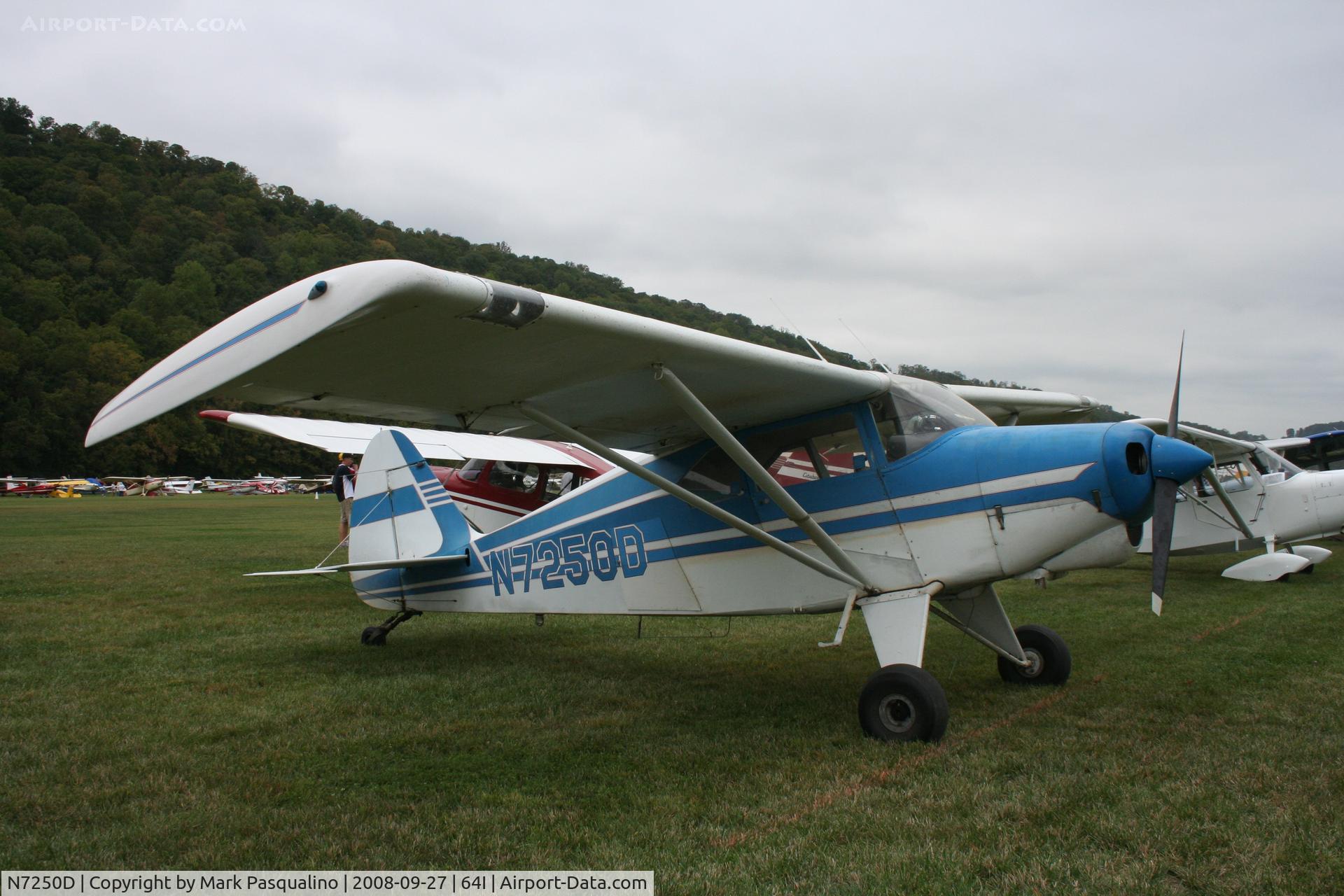 N7250D, 1957 Piper PA-22-150 Tri-Pacer C/N 22-5076, Piper PA-22-150