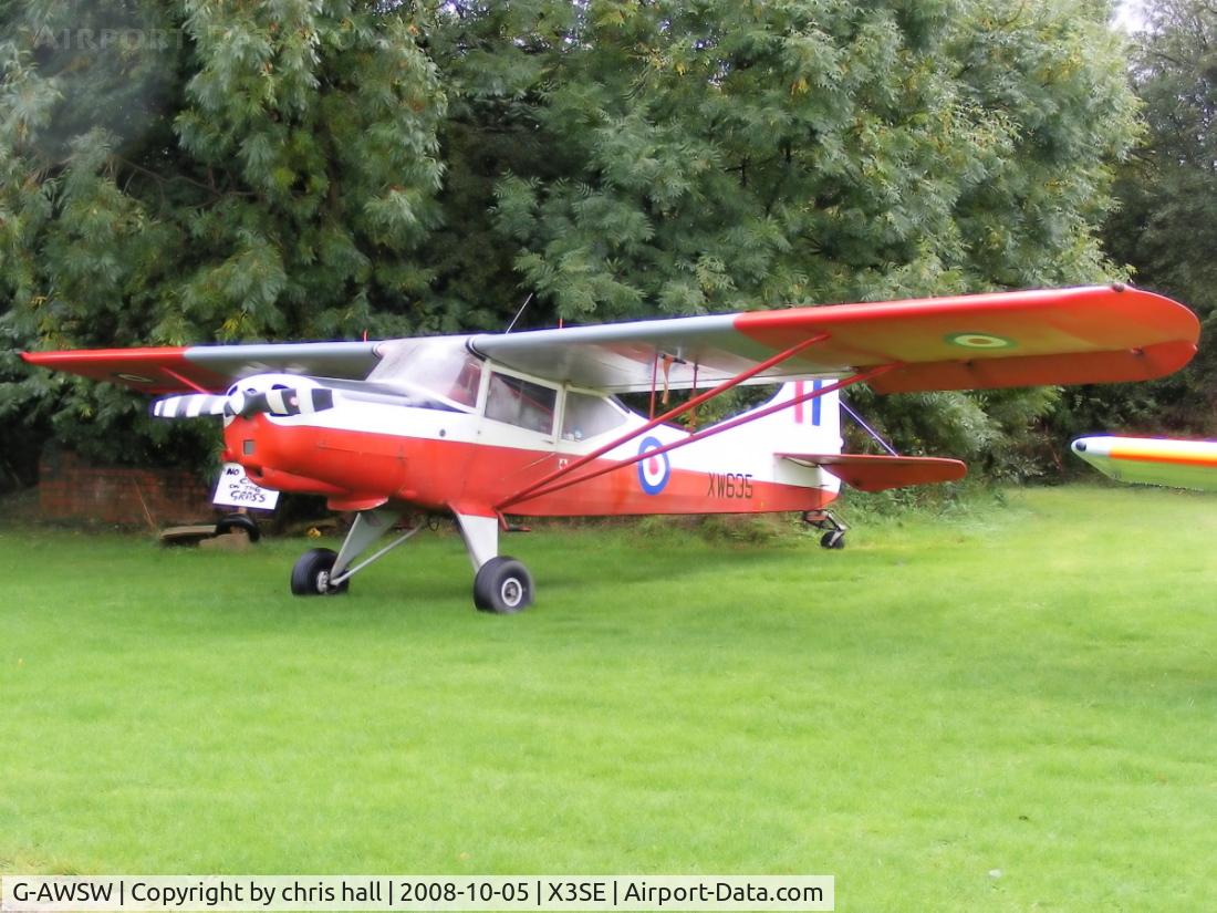 G-AWSW, 1968 Beagle D-5/180 Husky C/N 3690, This was the only Husky operated by the RAF, as XW635. and operated with 5 AEF at Cambridge.