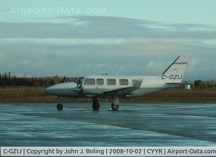 C-GZIJ, 1975 Piper PA-31-350 Chieftain C/N 31-7552041, Charter flight at Goose Bay