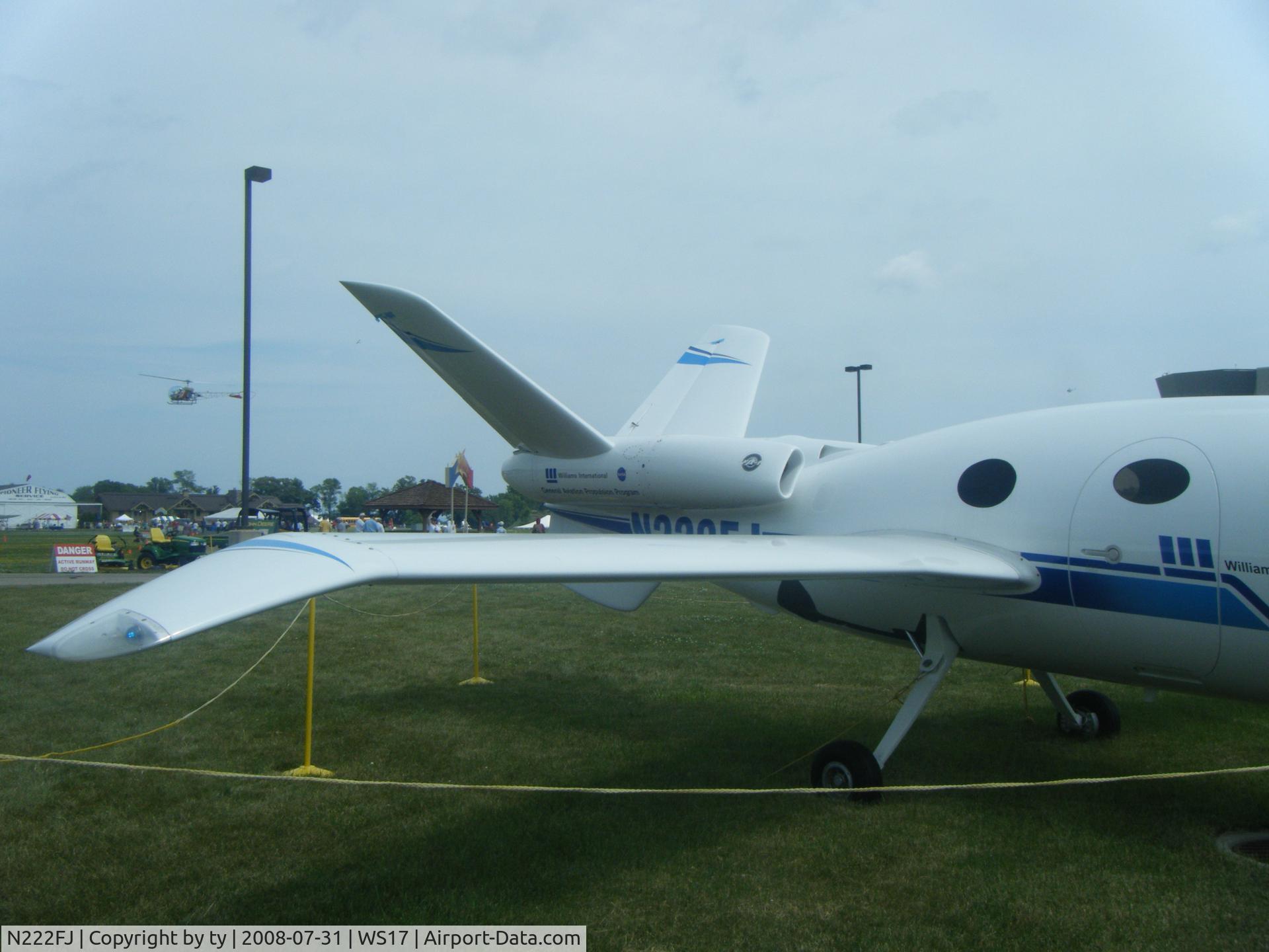 N222FJ, 1997 Scaled Composites 271 V-Jet II C/N 001, Wing & Tail - Front Right
