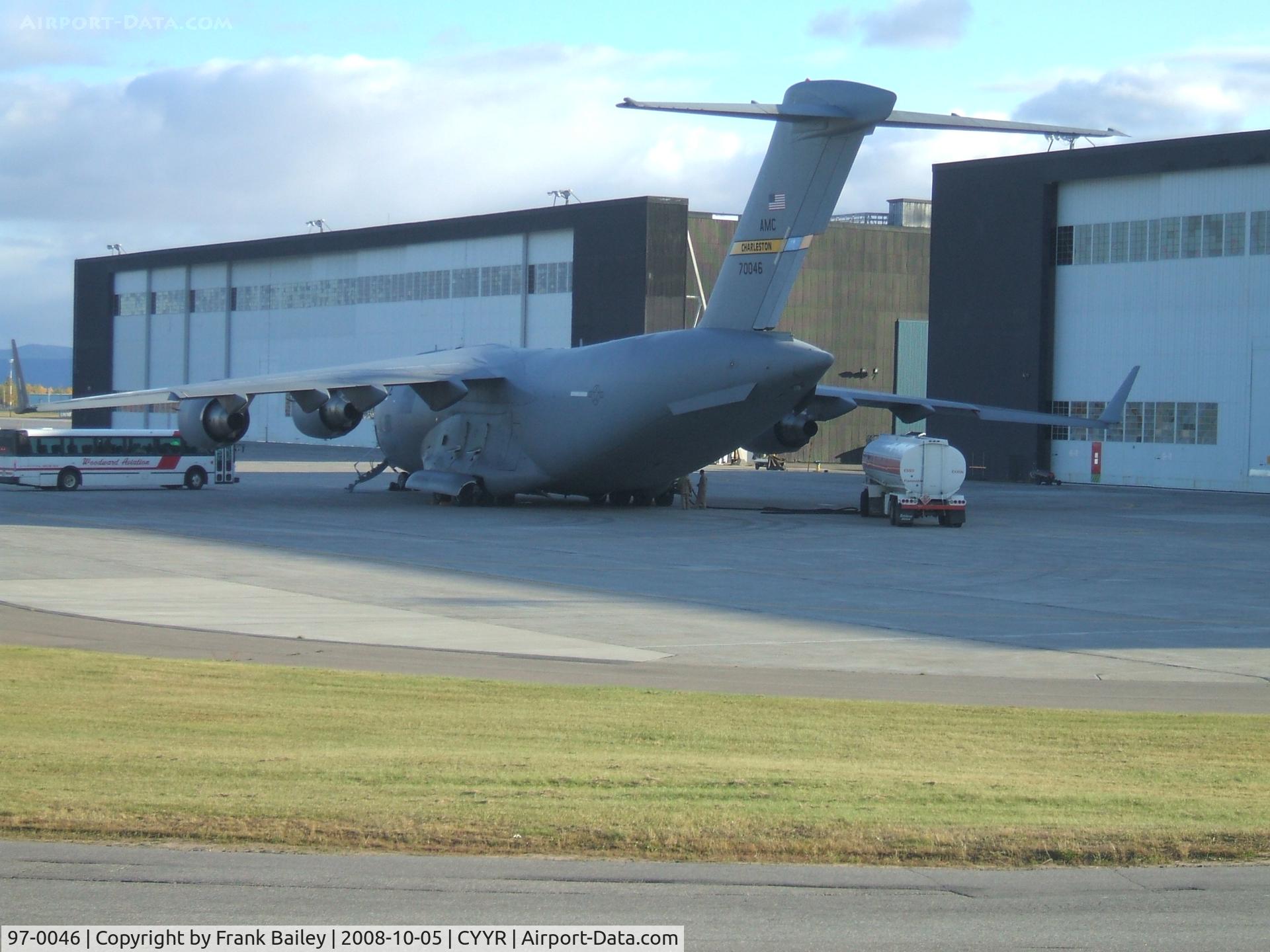 97-0046, 1997 Boeing C-17A Globemaster III C/N P-46, USAF C-17 landed Goose Airport NL