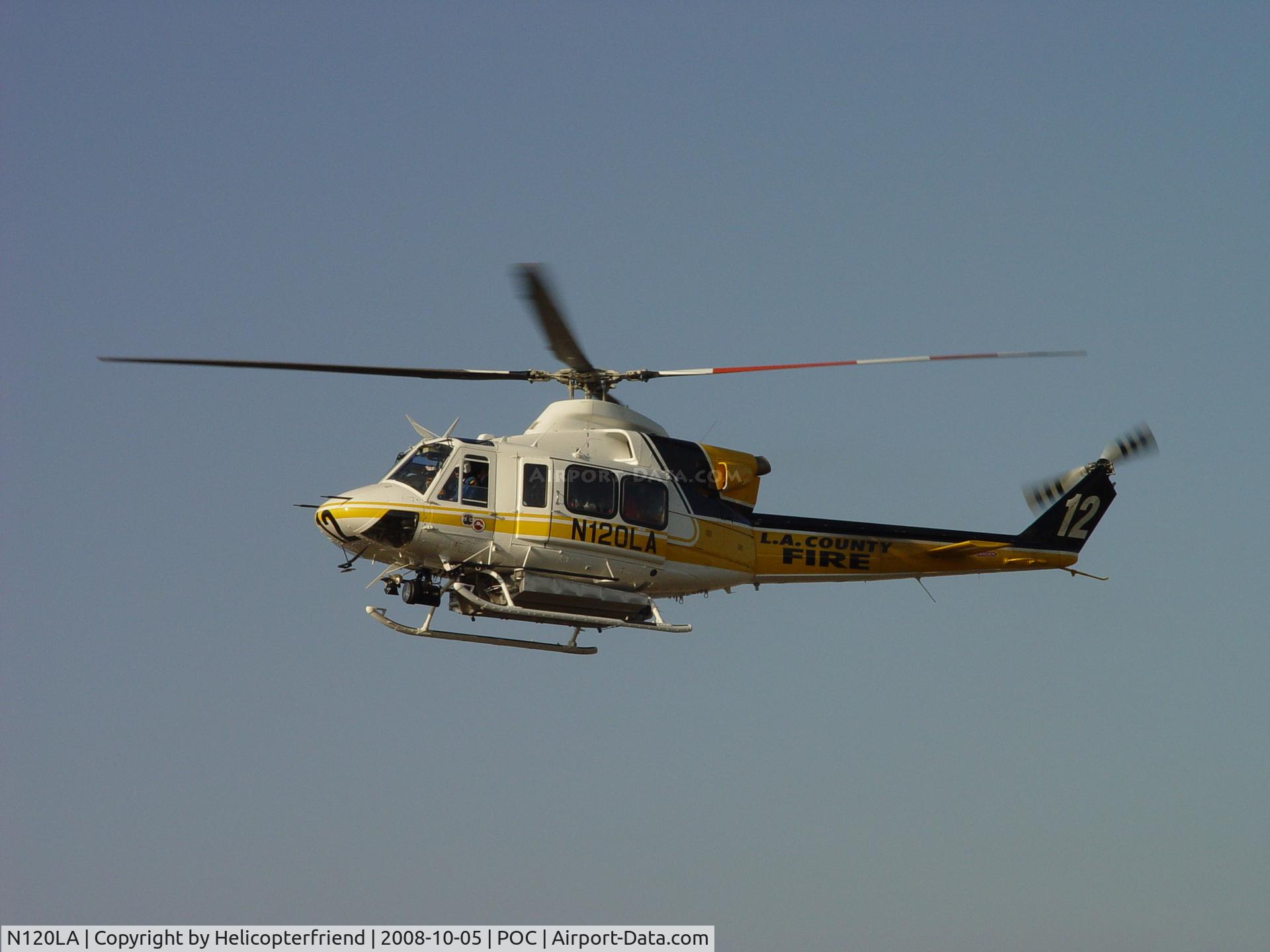N120LA, 2007 Bell 412EP C/N 36455, Landing at Brackett EHA Helipad