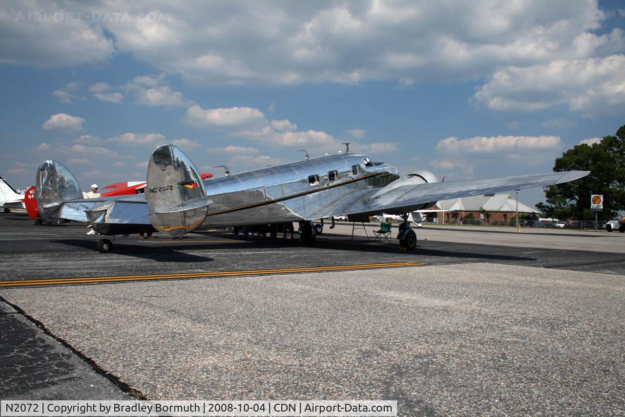 N2072, 1936 Lockheed 12A Electra Junior C/N 1208, Taken during the 2008 VAA Chapter 3 Fly-In at Camden, SC.