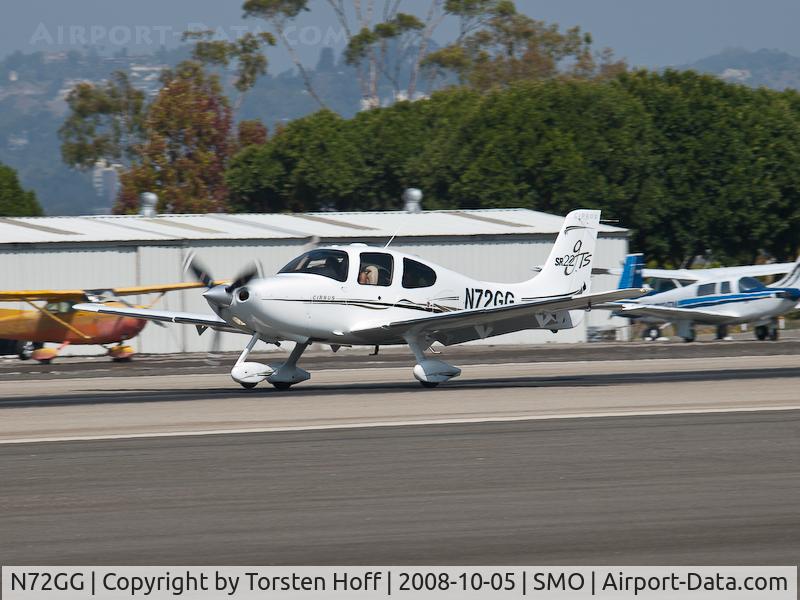 N72GG, 2007 Cirrus SR22 C/N 2328, N72GG arriving on RWY 21