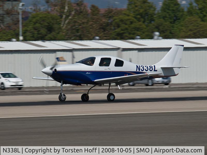 N338L, 1998 Lancair IV C/N 338, N338L rolling out after arriving on RWY 21