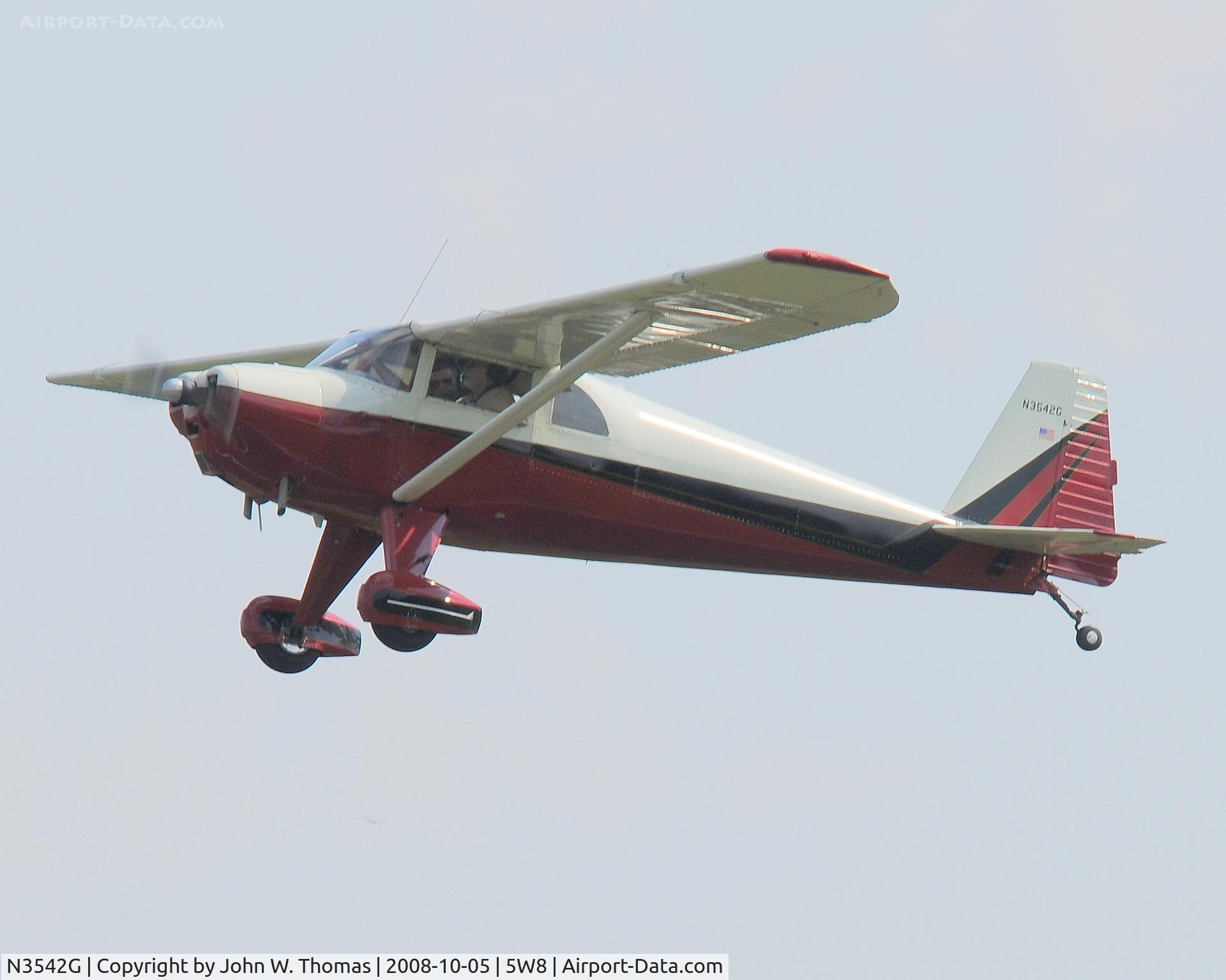 N3542G, 1959 Silvaire 8F C/N S-74, Departing runway 4
