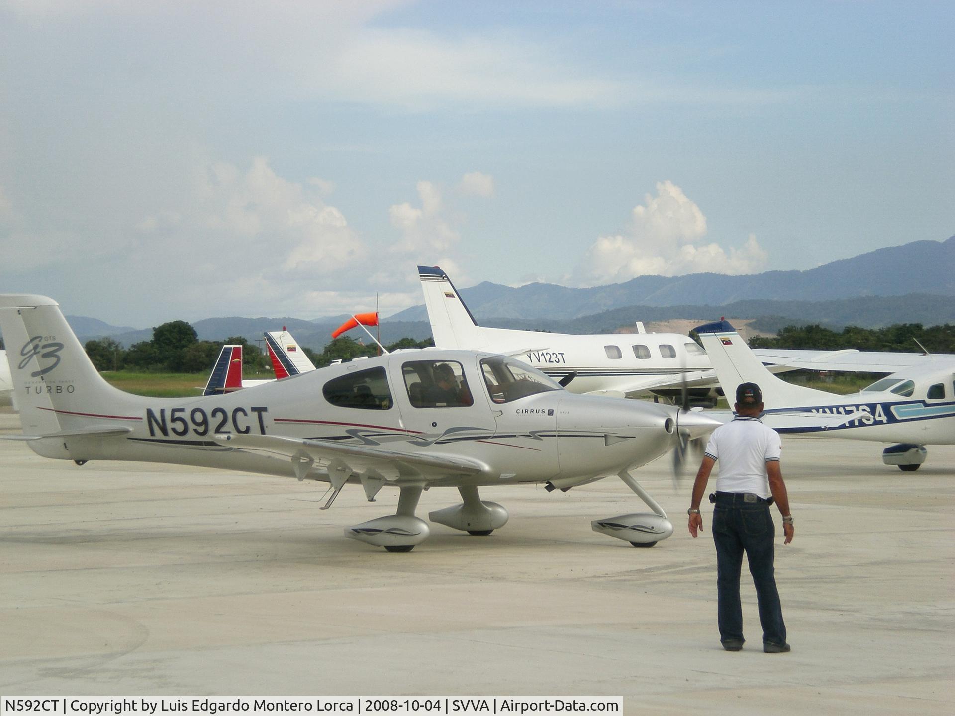 N592CT, Cirrus SR22 G3 GTS Turbo C/N 2923, Cirrus SR22 G3 Turbo displayed at SVVA Valencia, Venezuela During 