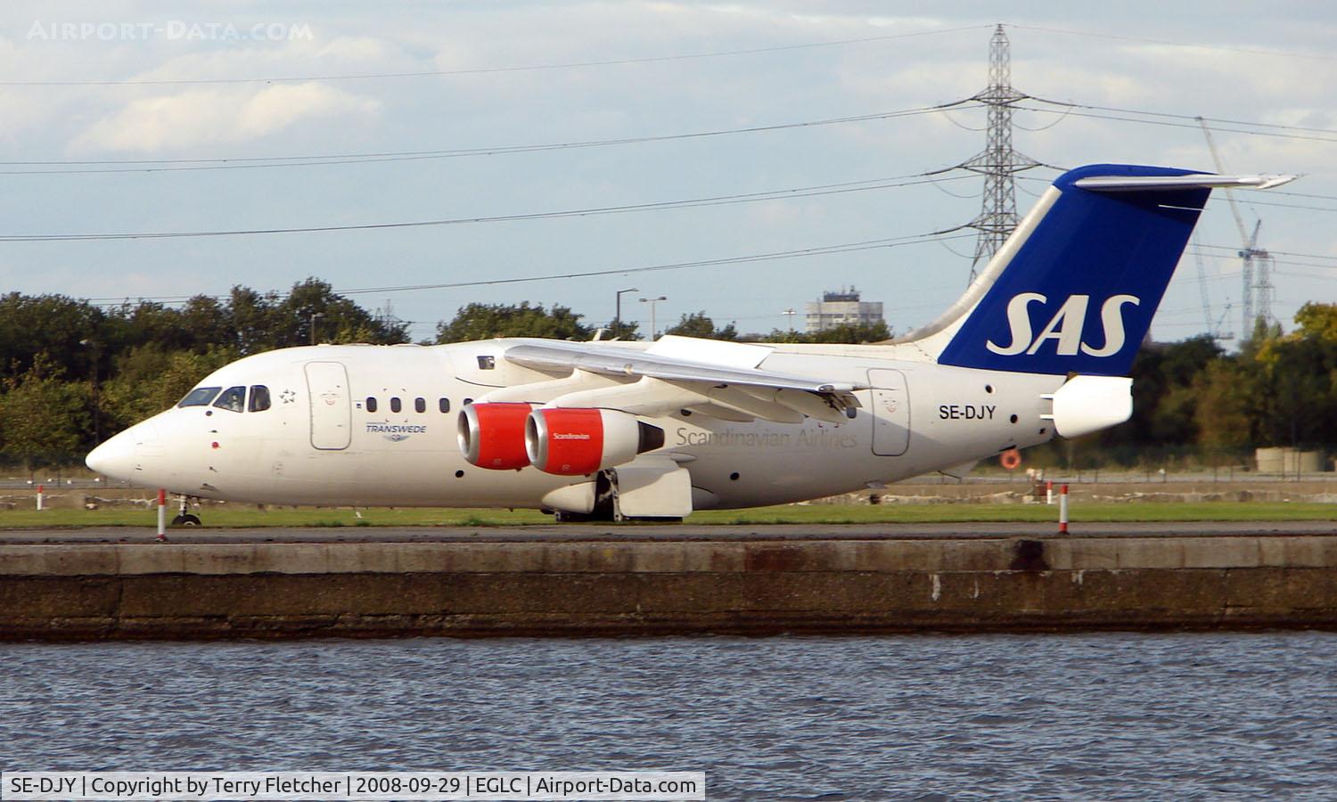 SE-DJY, 1993 British Aerospace Avro 146-RJ70 C/N E1224, SAS Bae 146  in London City