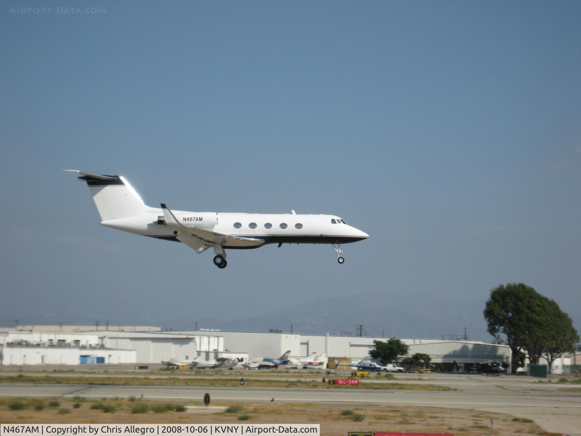 N467AM, 1987 Grumman G-1159 Gulfstream II C/N 169, Landing RWY 16R