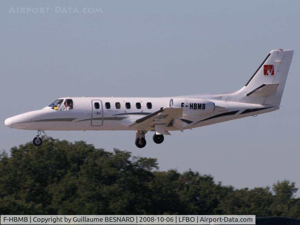 F-HBMB, 1982 Cessna 550 Citation II C/N 550-0324, Landing 14R