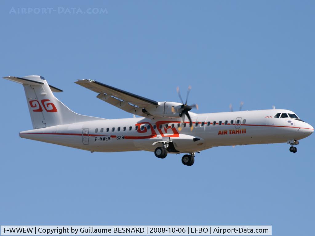 F-WWEW, 2008 ATR 72-212A C/N 829, Landing 14R