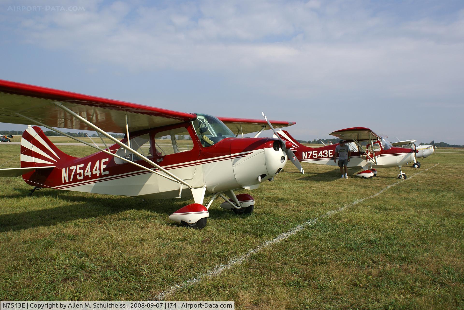 N7543E, 1958 Champion Aeronca 7FC C/N 7FC-202, Shot at Grimes Field, Urbana, Ohio