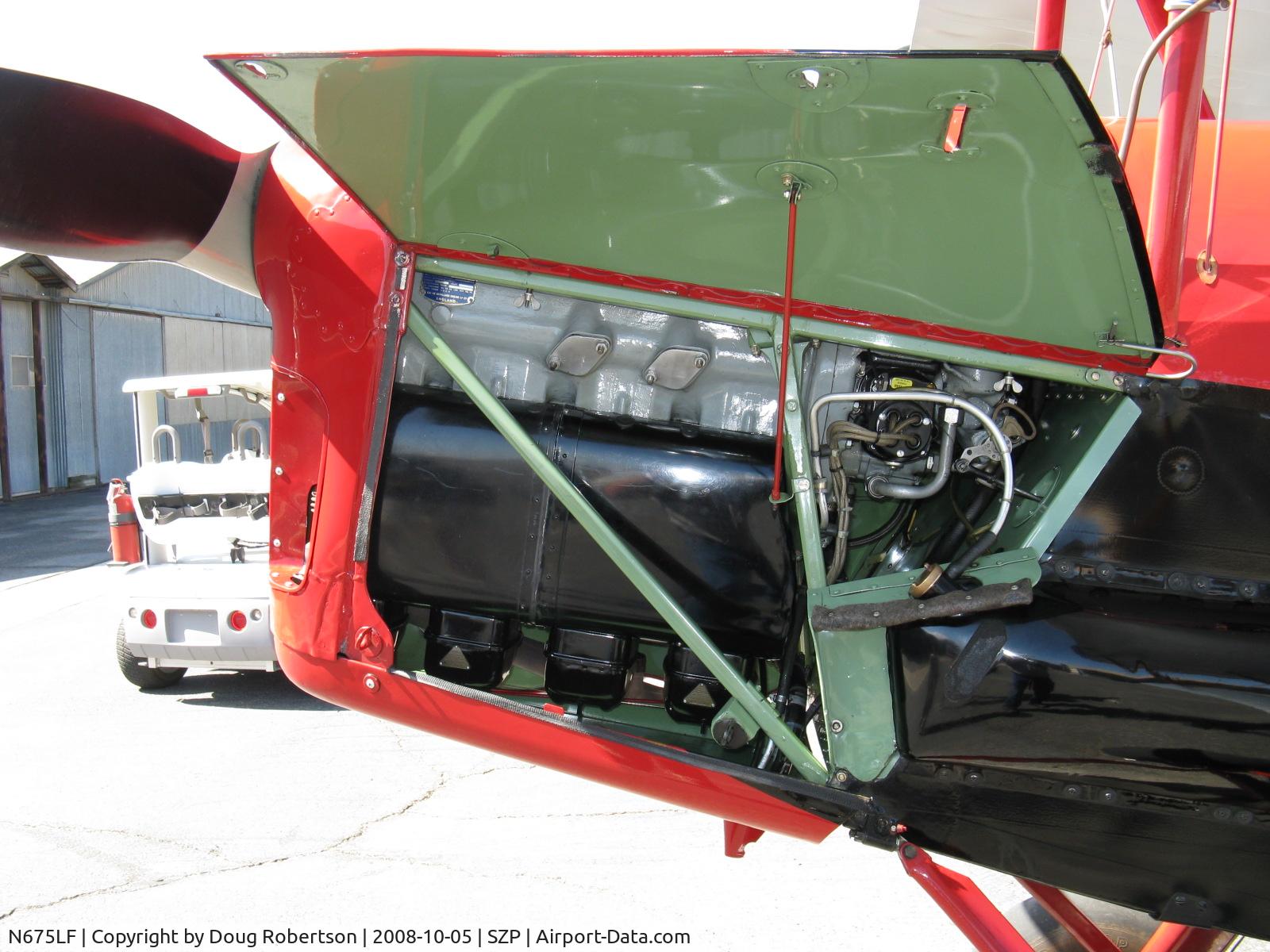 N675LF, 1944 De Havilland DH-82A Tiger Moth II C/N 86572, 1944 DeHavilland DH 82A TIGER MOTH, Gipsy Major I 4 cylinder air-cooled 135 Hp, inverted in-line engine cowl open