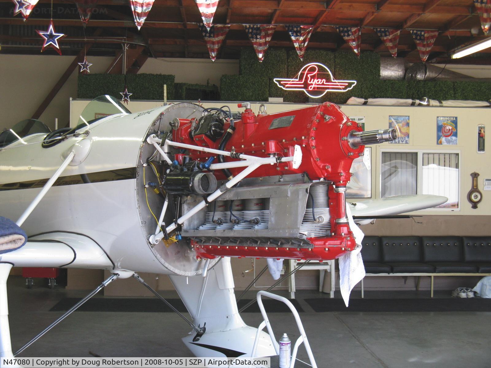 N47080, 1942 Ryan Aeronautical ST3KR C/N 1391, 1942 Ryan Aeronautical ST-3KR 'Eileen', Fairchild Ranger 6-410 inverted in-line 165 Hp conversion from original Kinner R-540-1 5 cylinder radial of 160 Hp, Experimental class, maintenance