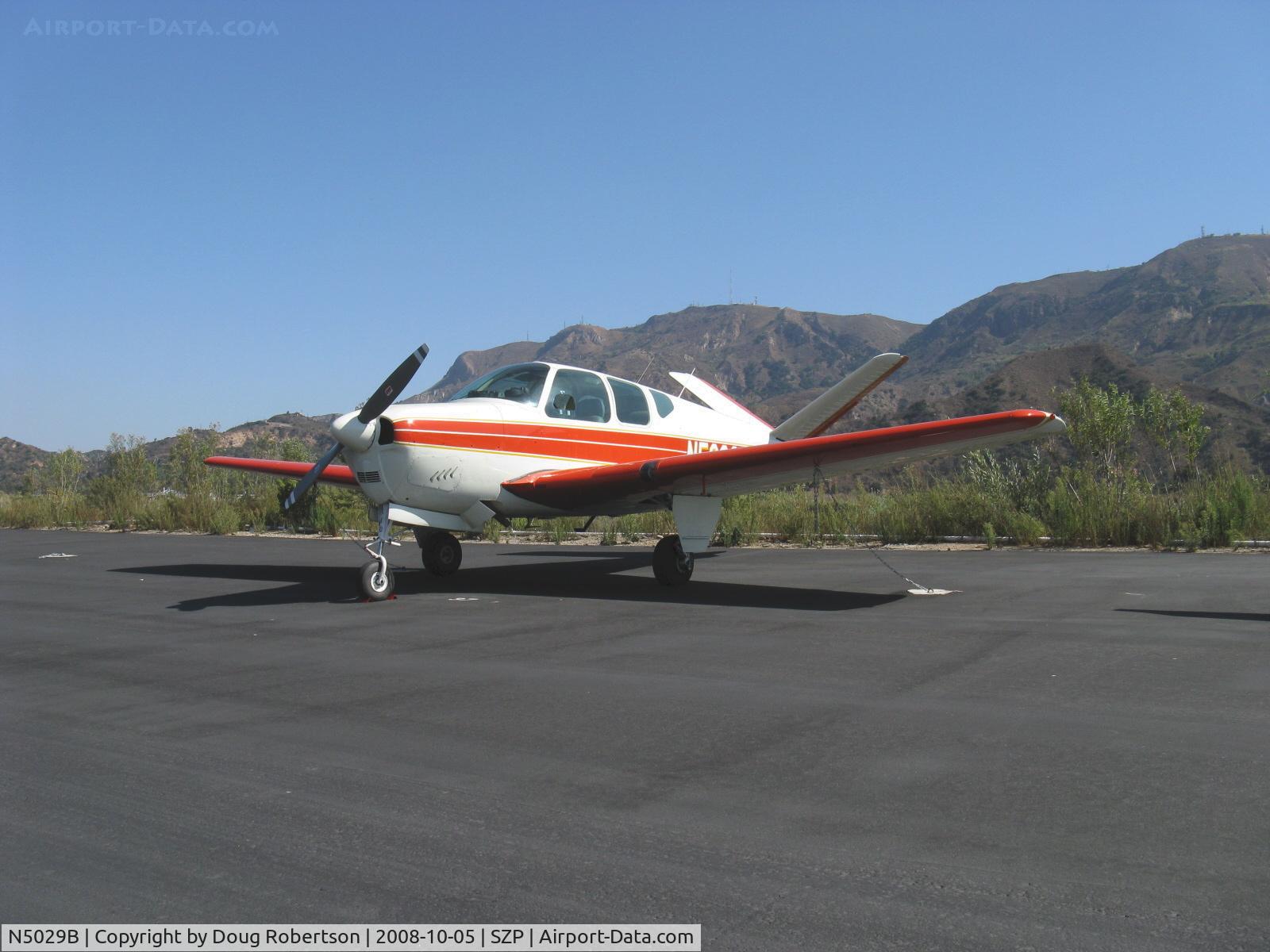 N5029B, 1955 Beech F35 Bonanza C/N D-4296, 1955 Beech F35 BONANZA, Continental E-225-8 225 Hp