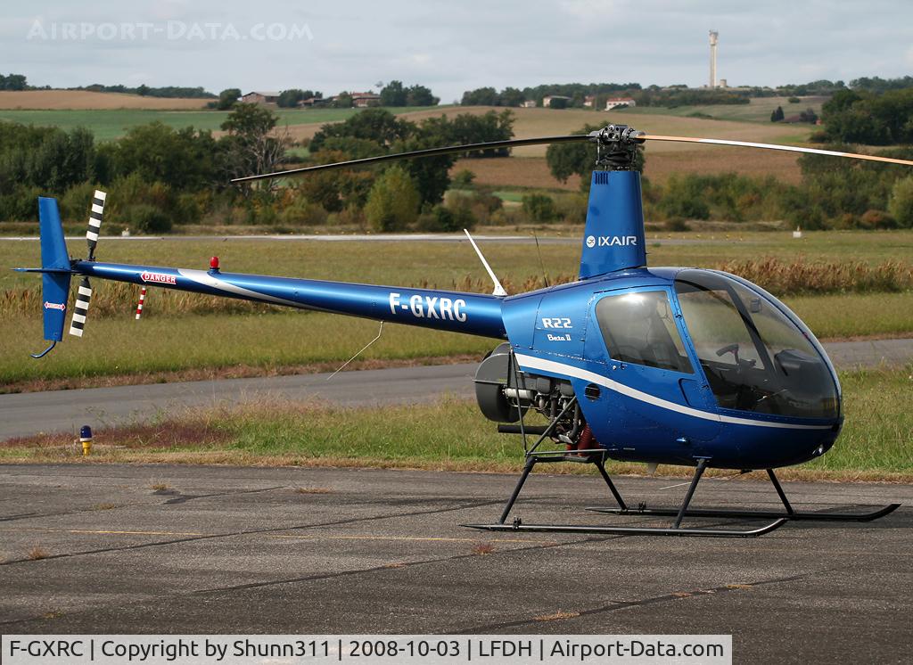 F-GXRC, Robinson R22 Beta C/N 3419, Used for first flight during Gimont aeronautical exposition 2008
