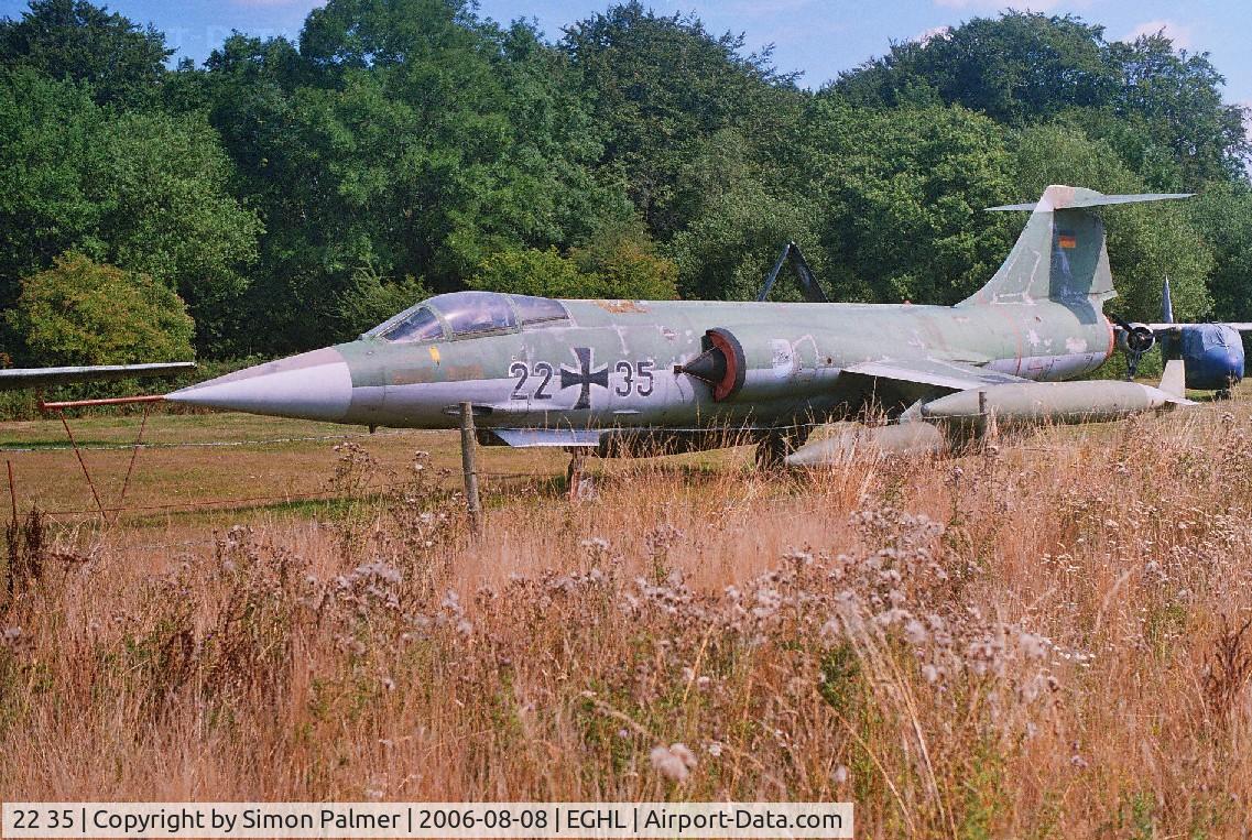 22 35, Lockheed F-104G Starfighter C/N 683-7113, F-104G Starfighter preserved at Lasham