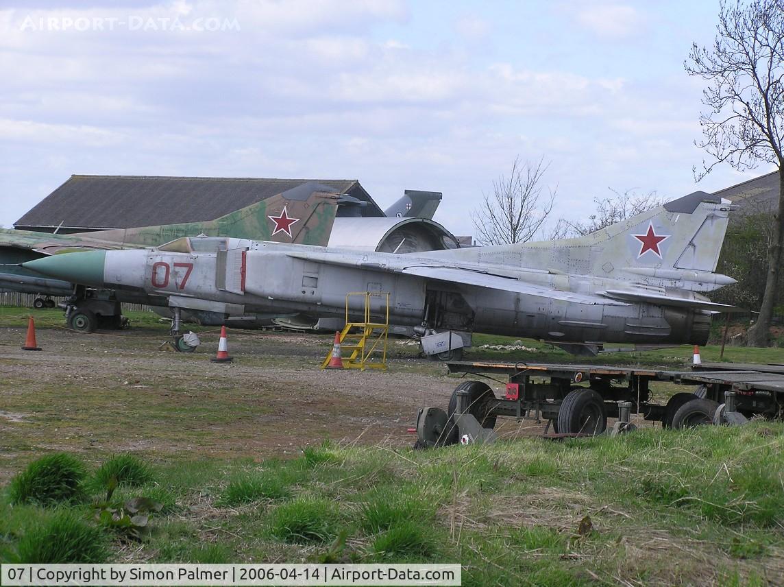 07 RED, Mikoyan-Gurevich MiG-23ML C/N 024003607, MiG preserved at Winthorpe