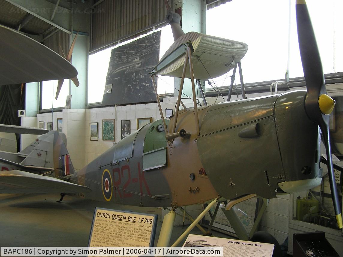 BAPC186, De Havilland DH-82B Queen Bee C/N BAPC.186, DH82 Queen Bee preserved at London Colney
