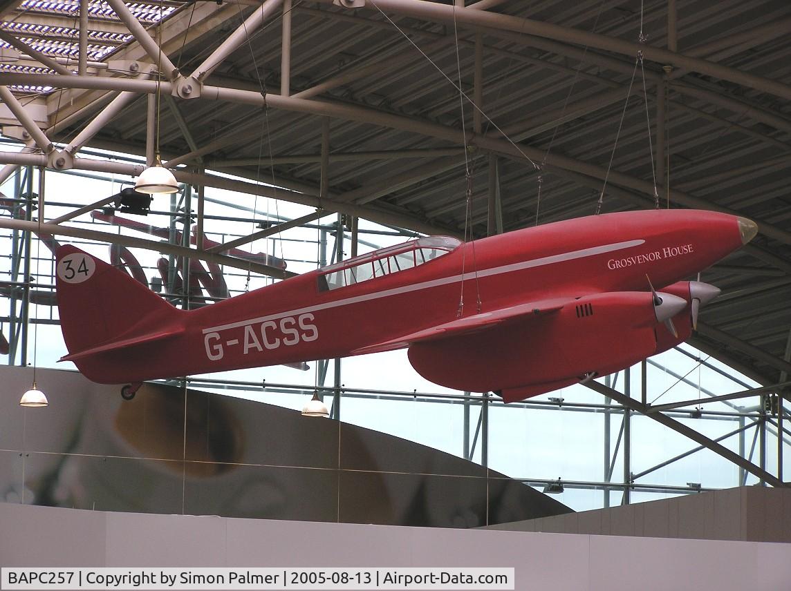 BAPC257, De Havilland DH-88 Comet Replica C/N BAPC.257, DH88 Comet Replica at Hatfield
