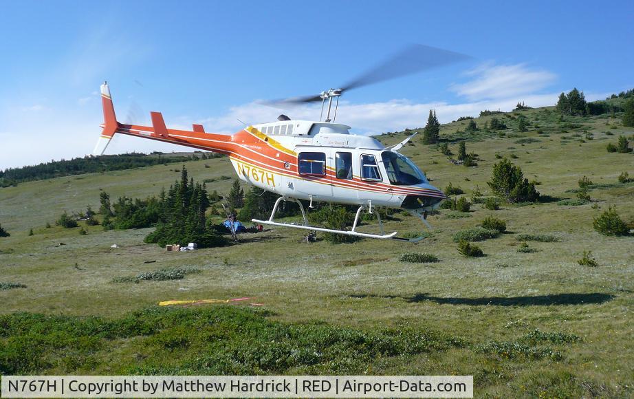 N767H, Bell 206L-4 LongRanger IV LongRanger C/N 52003, Helicopter N767H at the Cascade Fire, Red Lodge, MT 2008.