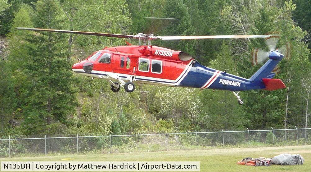 N135BH, 1992 Sikorsky S-70A-27 C/N 701825, Taking off from Hungry Horse Helibase, Montana