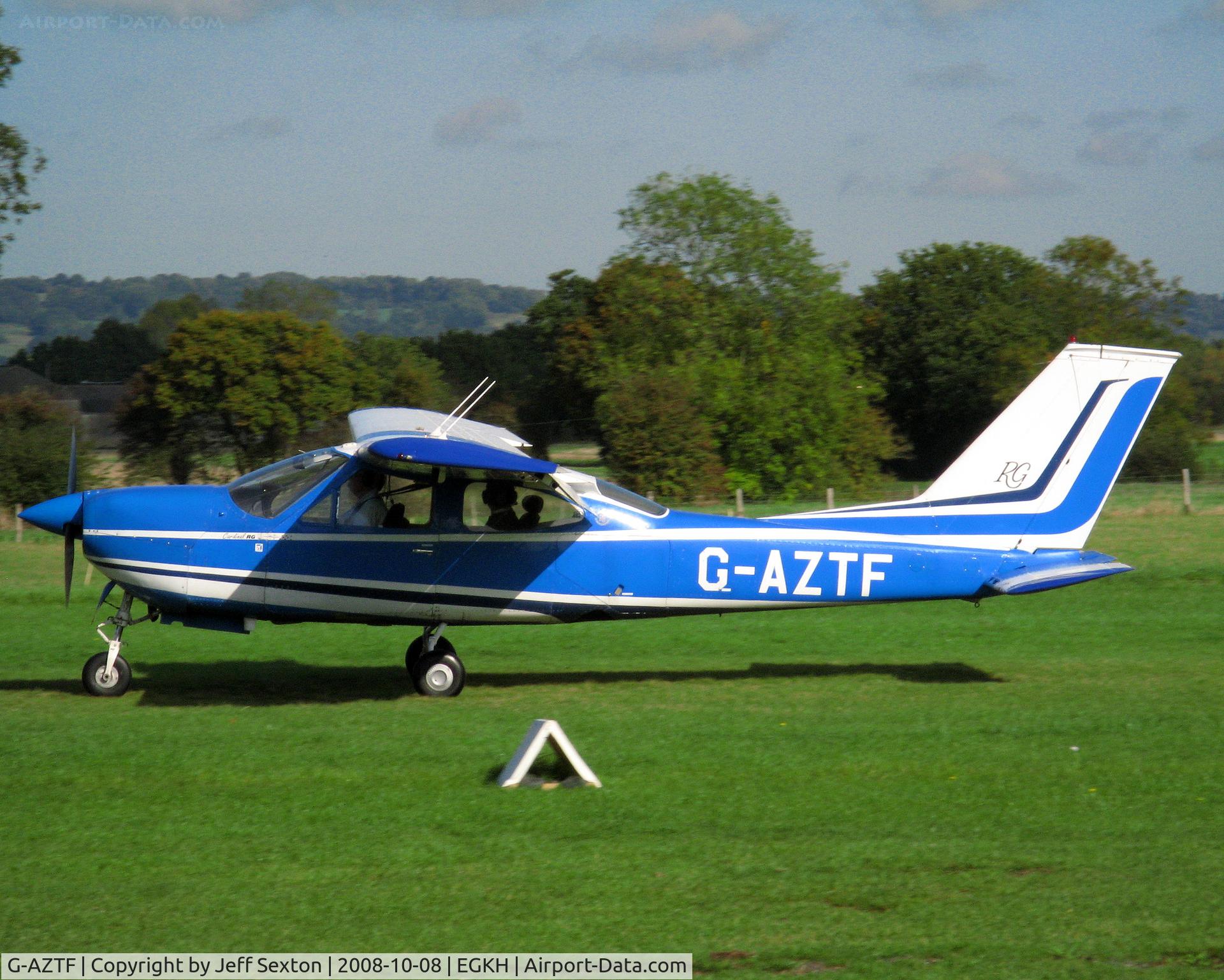 G-AZTF, 1972 Reims F177RG Cardinal RG C/N 0054, Landing at Lashenden/Headcorn