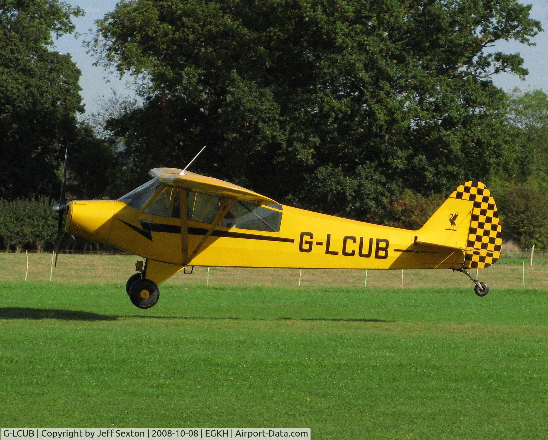 G-LCUB, 1959 Piper L-18C Super Cub (PA-18-95) C/N 18-1631, Landing at Lashenden/Headcorn