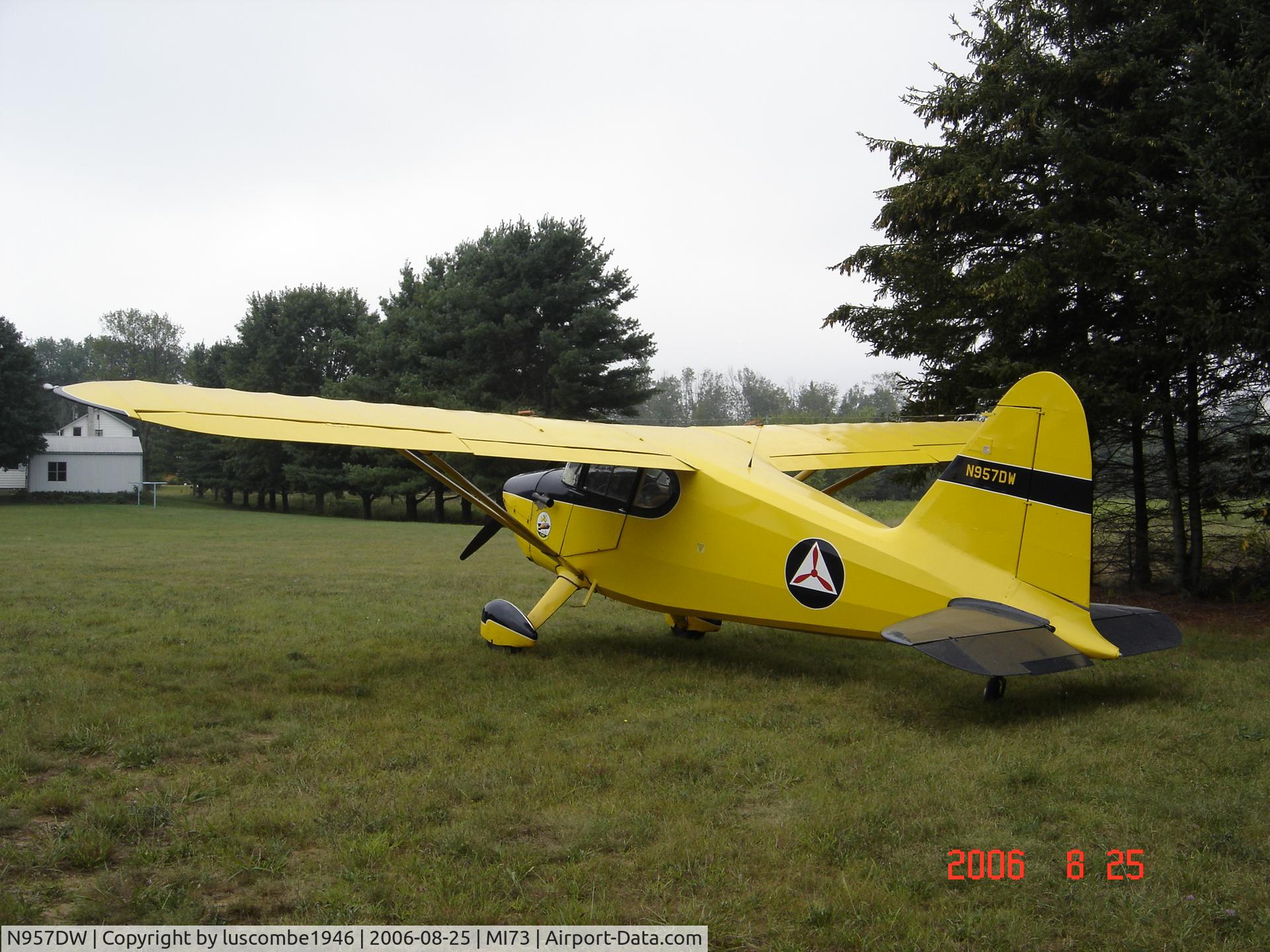 N957DW, 1942 Stinson 10A C/N 7957, Sitting nicely after a cross country