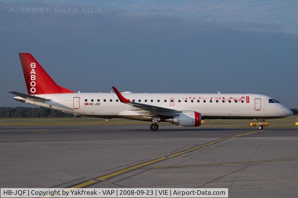 HB-JQF, 2008 Embraer 190LR (ERJ-190-100LR) C/N 19000178, Fly Baboo Embraer 190