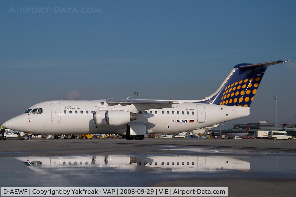 D-AEWF, 1991 British Aerospace BAe.146-200 C/N E2184, Lufthansa Regional Avro 100 - reflection
