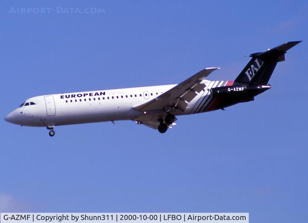 G-AZMF, 1972 BAC 111-530FX One-Eleven C/N BAC.240, Landing rwy 32L