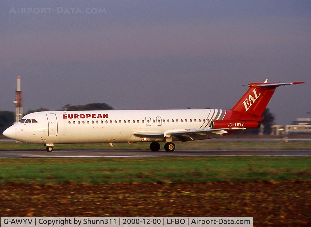 G-AWYV, 1969 BAC 111-501EX One-Eleven C/N BAC.178, Arriving from flight...