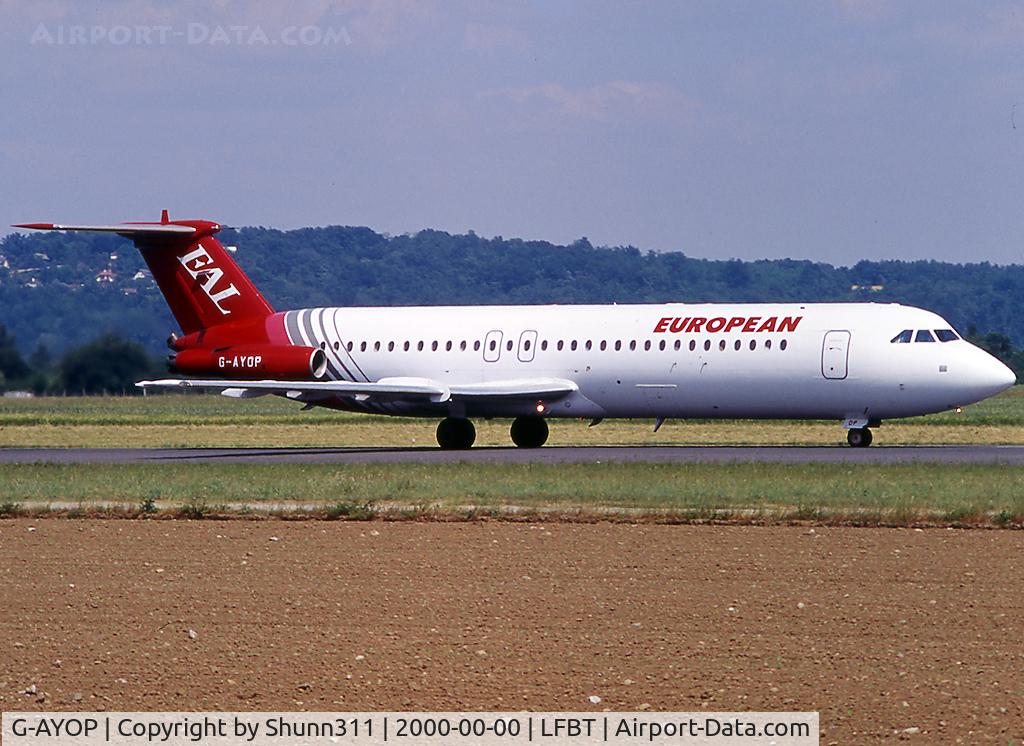 G-AYOP, 1971 BAC 111-530FX One-Eleven C/N BAC.233, Arriving from flight...