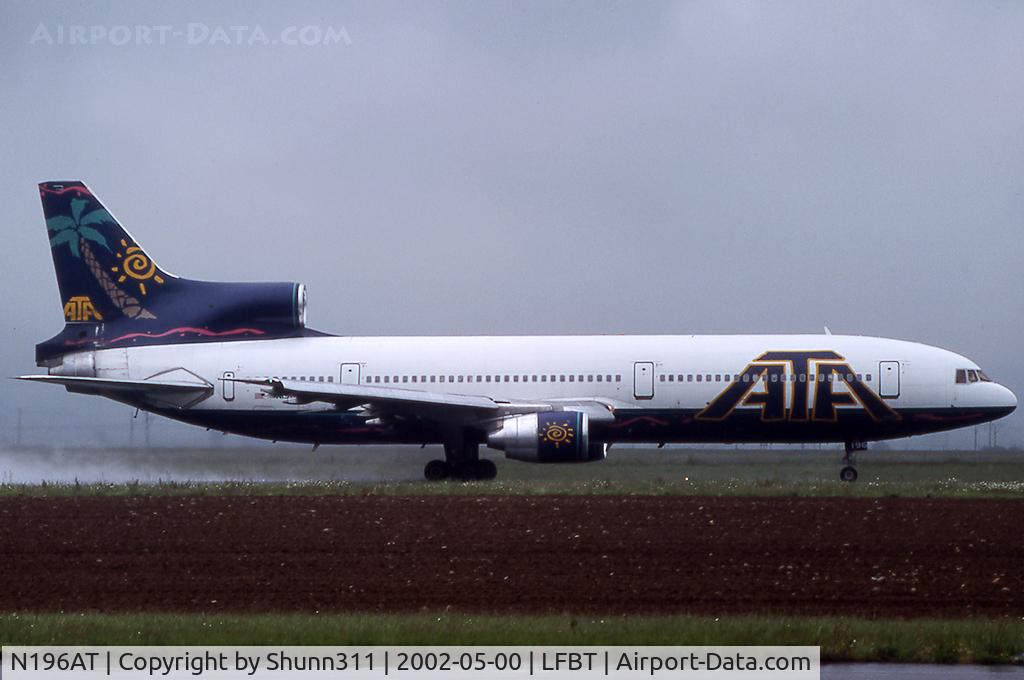 N196AT, 1974 Lockheed L-1011-385-1 TriStar 50 C/N 193B-1076, Ready for departure rwy 02 under very bad weather...
