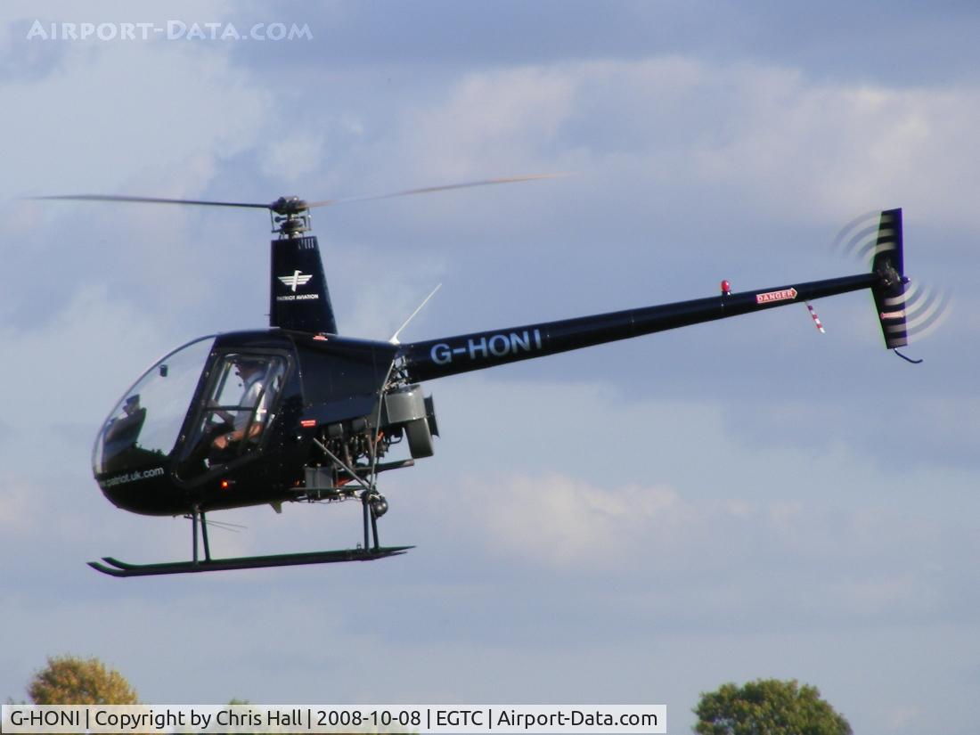 G-HONI, 1988 Robinson R22 Beta C/N 0871, Patriot Aviation Ltd