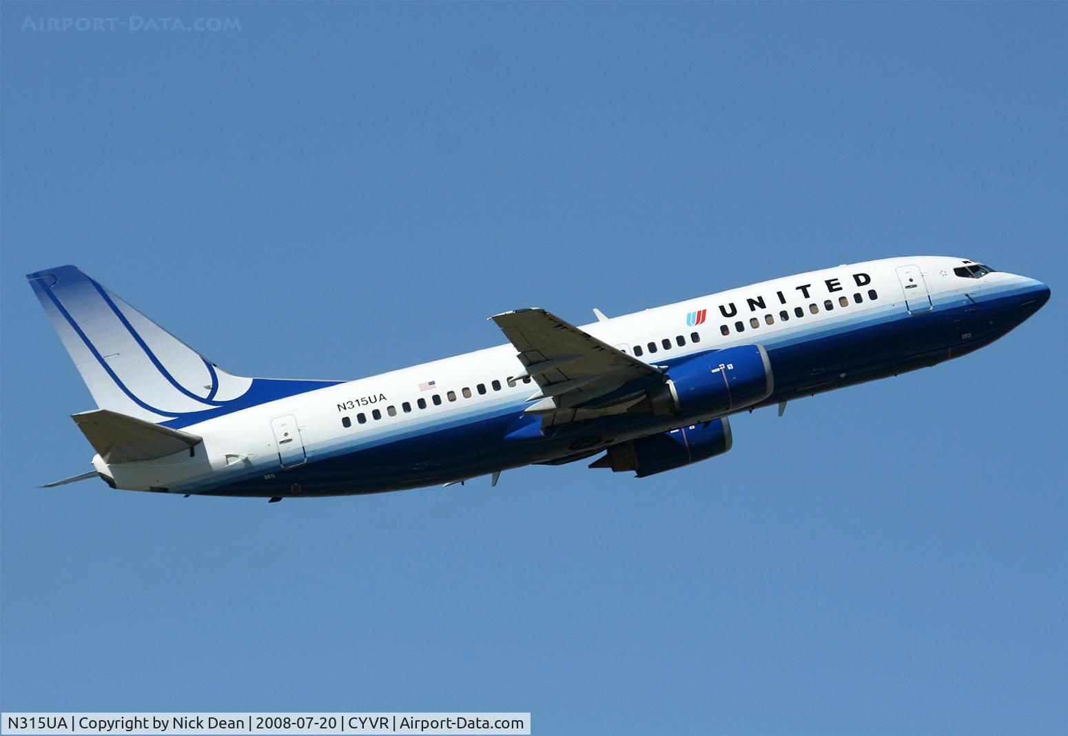 N315UA, 1987 Boeing 737-322 C/N 23947, /