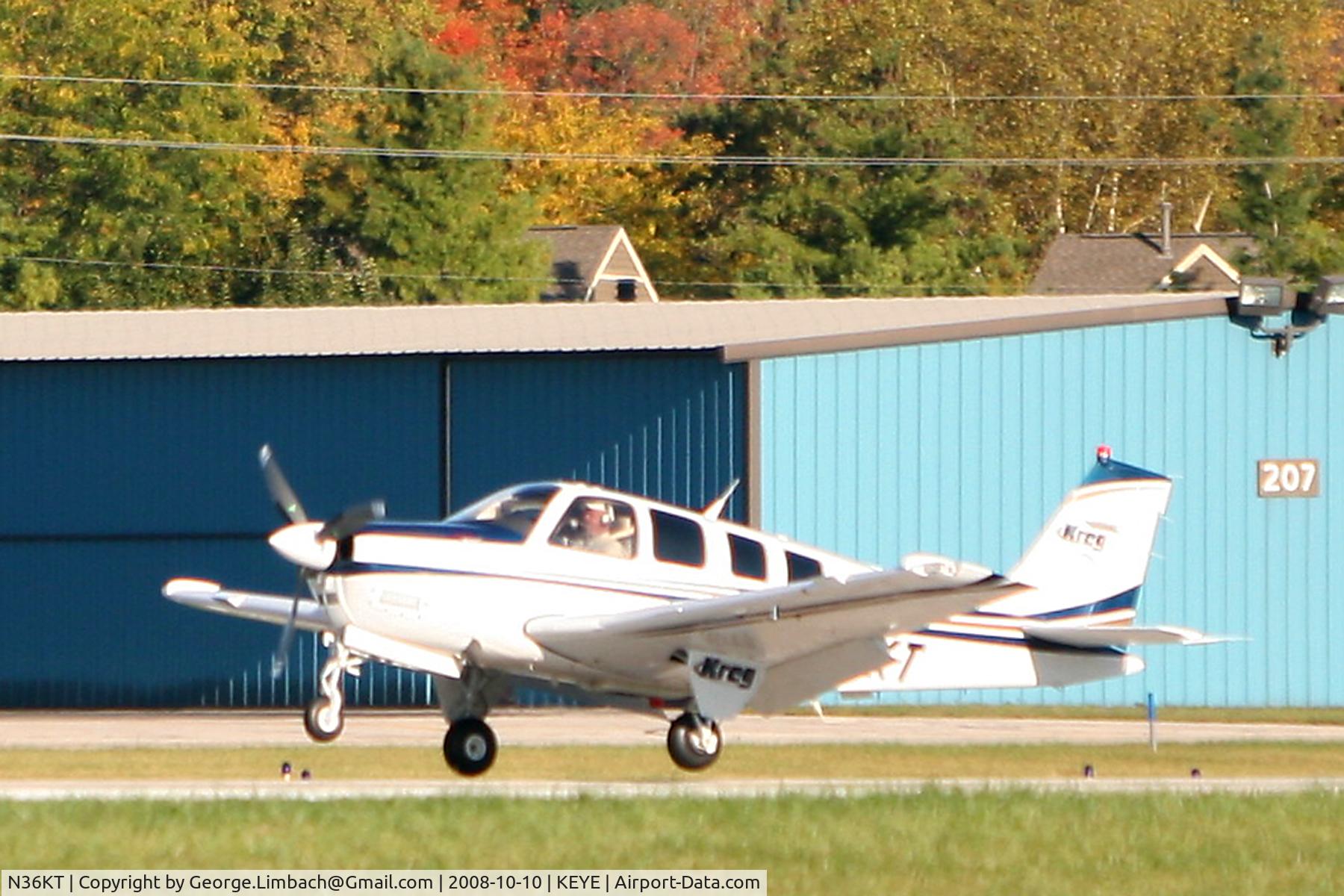 N36KT, 2007 Hawker Beechcraft Corp G36 Bonanza C/N E-3769, KEYE 10 10 2008